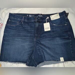 a.n.a Dark Blue Jean Shorts